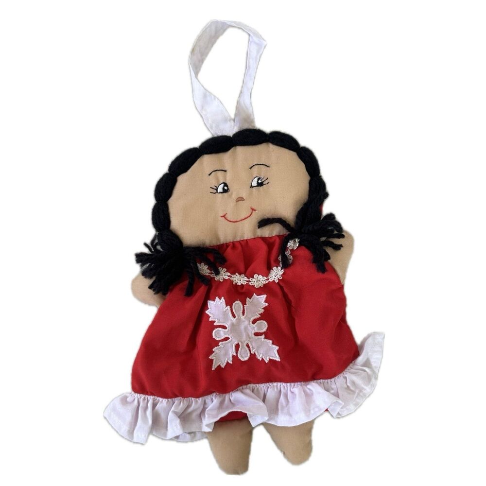Miki'z Imports Novelty Handmade Hawaiian Quilt Girl Doll Door Hanger Purse